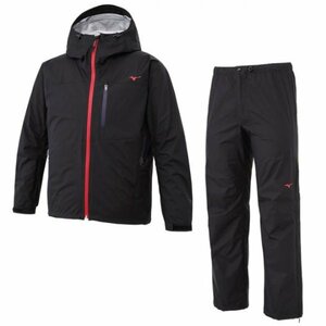 Костюм дождя Mizuno Bergtech/Th Rain Suit xl Black Collection A2JG7005 Легкие дожди Перо каппа высокопроизводительная сумка для хранения с тегом