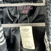 A931■新品■LIZ LISA　doll　リズリサ■中綿入り　フーディージャケット■0サイズ　チェック　上着　コート　パーカー　黒×白_画像6