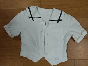 岡山県[岡山南高等学校]　女子制服　160A　夏服セーラー服　卒業生保管品 旧モデル　President　訳あり