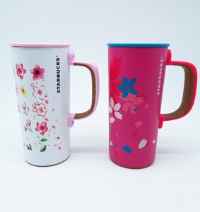 商品名：【2個セット】スタバ　スターバックス　さくら2016　2017　ステンレスマグ　ホワイト　チアリー　桜　　【未使用】