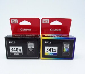 【純正　2個セット】　Canon 　キャノン 　インクカートリッジ　BC-340XL　＋　BC-341XL　ブラック＋カラー　大容量タイプ　黒　【新品】