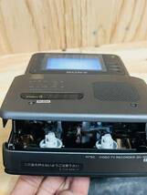 通電確認済み　8mmビデオ再生液晶画面つき ビデオウォークマン SONY GV-100 ソニー　ビデオテレビレコーダー_画像10