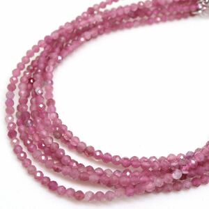 ●天然トルマリン3連ネックレス●n 11.6g 45cm tourmaline necklace silver ジュエリー DA0