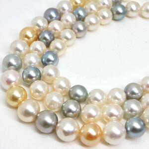 高品質!!●アコヤ本真珠ロングネックレス●n 52.2g 68cm 7.0-8.0mm珠 パール pearl necklaces silver ジュエリー DA0