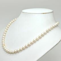 高品質!!●アコヤ本真珠ネックレス●d 25.5g 44cm 6.0-6.5mm珠 パール pearl necklaces silver ジュエリー DG0/EA0_画像3