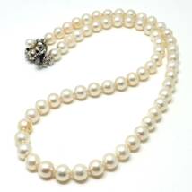 高品質!!●アコヤ本真珠ネックレス●d 25.5g 44cm 6.0-6.5mm珠 パール pearl necklaces silver ジュエリー DG0/EA0_画像7