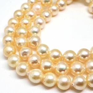 ●アコヤ本真珠ロングネックレス●d 39.8g 63cm 6.5-7.0mm珠 パール pearl necklaces silver ジュエリー EA0/EA5