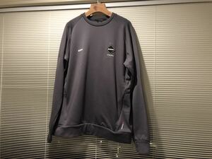 【XL】F.C. Real Bristol POLARTEC POWER STRECH CREW NECK TOP SOPH エフシーレアルブリストル　ソフ　ポーラテック　チャコールグレー