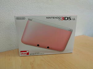 (4037) Nintendo 3DS LL SPR-001 任天堂 ピンク × ホワイト 本体 詳細不明