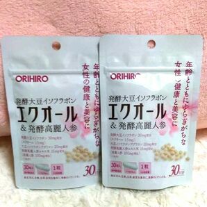 2個 オリヒロ エクオール 発酵 高麗 人参 大豆 イソフラボン ORIHIRO