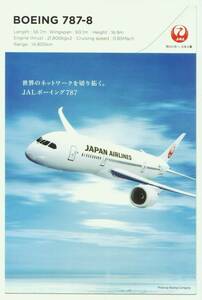 日本航空 JAL ボーイング787-8 飛行機 カラー