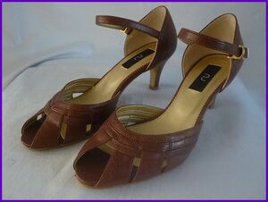 !K71/RU+ pumps + size 23.+ light brown group + leather made?+