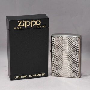 100円～ 良品 ZIPPO ジッポ ライター シルバー ダイヤモンドカット 彫刻 両面加工 喫煙 煙草 アンティーク ヴィンテージ #N※112