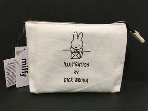 miffy/ミッフィー　３ポケットポーチ☆彡　キナリ☆　帆布　コスメポーチ　マルチケース　新品　マリモクラフト