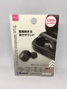 DAISO/ダイソー　完全ワイヤレスイヤホン☆彡　ブラック☆　Bluetooth対応　ゲームモード　新品未開封品