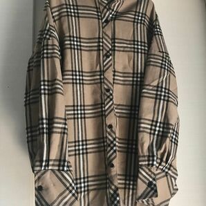 新品　チェック柄　長袖シャツ　秋服　冬服　秋冬　長袖　アウター　チェック　重ね着