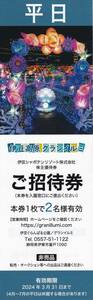 即決！伊豆高原グランイルミ　ご招待券　平日２名まで　伊豆シャボテンリゾート　株主優待券　ミニレター可　複数あり