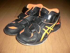 * Asics volleyball shoes ui men's LADY GELCYBER 3reti gel Cyber TVR481 black × flash orange 23.5cm centimeter *