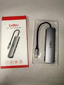 【一円スタート】Lvbou USB C ハブ アダプタ 6-in-1 マルチポート Type-C 85W PD充電 1円 HAM01_1005