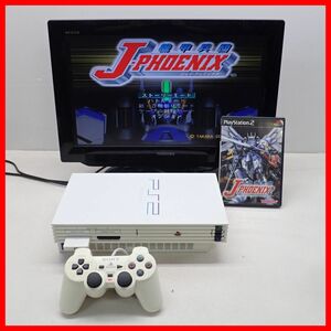 動作品 PS2 プレステ2 本体 SCPH-50000 セラミック・ホワイト + 機甲兵団J-フェニックス まとめてセット PlayStation2 SONY ソニー【20