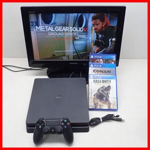 動作品 PS4 プレステ4 本体 CUH-2200A 500GB + メタル ギア ソリッド V 等 ソフト3本 まとめてセット PlayStation4 SONY ソニー【20