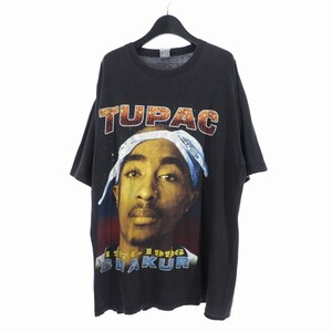 ヴィンテージ VINTAGE TUPAC 2PAC Rap Tee PEFECTGAMEボディ スペシャル ヴィンテージ ビンテージ 90S ラップT Tシャツ 半袖 XL 黒 ブラッ