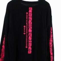 クロムハーツ CHROME HEARTS 21SS Pink Classic Letter L/S TEE カットソー ロンT プリント Tシャツ 長袖 L 黒 ブラック 2212-304-0244_画像3