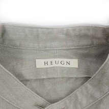 ユーゲン HEUGN ノーカラー シャツ 1 グレー SHIRT065 メンズ_画像6