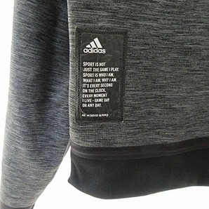 アディダス adidas 美品 近年モデル リバーシブル ジャケット ブルゾン 黒 S 1121 ■GY09 レディースの画像7