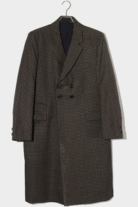 2020AW Milok ミロック SHETLAND WOOL DOUBLE CHESTERCOAT チェック ダブル チェスターコート M チャコール 20AWC002 /◆ メンズ