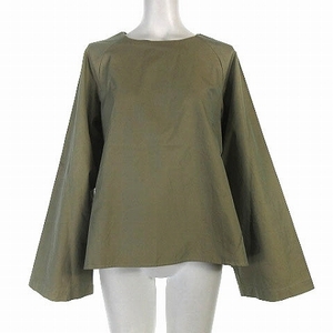 Haversack HAVERSACK блуза тянуть over длинный рукав gyaba Gin ткань глянец чувство зеленый серия хаки 1 #RF женский 