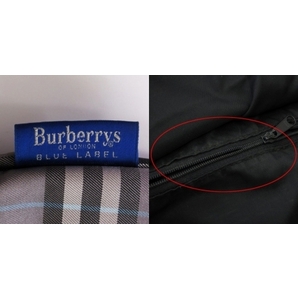 バーバリーブルーレーベル BURBERRY BLUE LABEL トートバッグ ハンド レザー チェック グレー 鞄 レディースの画像6