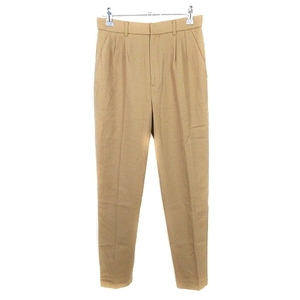  Untitled UNTITLED pants tapered Zip fly tuck center Press thin wool plain 1 beige bottoms /BT lady's 