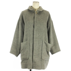 a-ruene-RNA round kala- coat wool . gray M lady's 