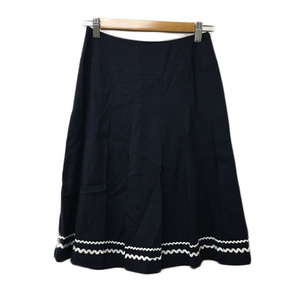 eni.s.senisisanySiS skirt pleat flair knees height plain race 1 navy blue navy lady's 