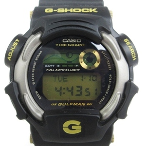 カシオジーショック CASIO G-SHOCK 美品 Master of G GULFMAN 腕時計 デジタル タフソーラー DW-9700-9 黒 ブラック ウォッチ ■SM0 メンズ