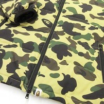 アベイシングエイプ A BATHING APE 美品 ダウンジャケット ファーストカモ 001LJD801013X ブルゾン カモフラ柄 S ベージュ ■U90 メンズ_画像4