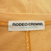 ロデオクラウンズ Rodeo Crowns Tシャツ カットソー ラウンドネック 五分袖 オーバーサイズ ロゴ刺繍 F オレンジ /AO6 ☆ レディース_画像6