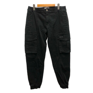 未使用品 カルバンクラインジーンズ Calvin Klein Jeans パンツ ボトムス カーゴ ストレッチ ロゴ L 黒 ブラック メンズ