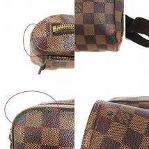 ルイヴィトン LOUIS VUITTON ジェロニモス ダミエ ボディバッグ ウエスト カバン 鞄 ショルダー 格子柄 総柄 N51994 茶 ブラウン メンズ_画像7