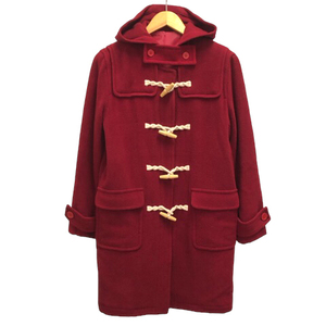  As Know As dubazas know as de base duffle coat wool . knees height plain 9AR red red lady's 