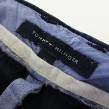 トミーヒルフィガー TOMMY HILFIGER パンツ テーパードパンツ ロゴ 刺繍 コットン M 紺 ネイビー 国内正規品 レディース_画像5