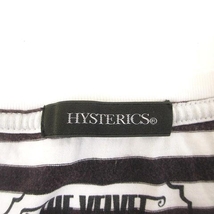 ヒステリックス Hysterics Tシャツ カットソー 半袖 プリント ボーダー コットン ホワイト ブラウン F レディース_画像7