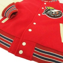 エクストララージ X-LARGE × FAT スタジャン VARSITY JKT カウレザー切替 ジャケット 裏地キルティング ブルゾン M 赤 レッド OKZ メンズ_画像4