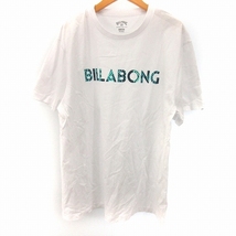 ビラボン BILLABONG Tシャツ 半袖 ロゴ プリント コットン 白 ホワイト XL トップス メンズ_画像1