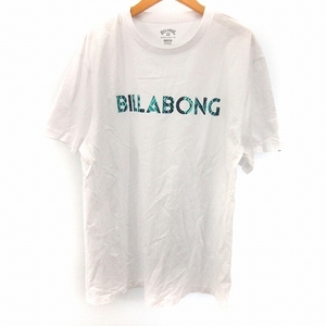 ビラボン BILLABONG Tシャツ 半袖 ロゴ プリント コットン 白 ホワイト XL トップス メンズ