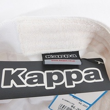 未使用品 カッパ kappa ゴルフ キャップ ハンチング帽 帽子 小物 ロゴ 刺繍 ワッペン 白 ホワイト F メンズ_画像3