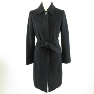  profile PROFILE turn-down collar coat long long sleeve black 36 *A927 lady's 