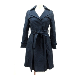  Ricci mi-Riccimie trench coat total lining single S navy blue navy /MN lady's 