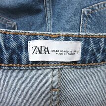 ザラ ZARA パンツ デニム ジーンズ ダメージ加工 紺 ネイビー /YI レディース_画像5